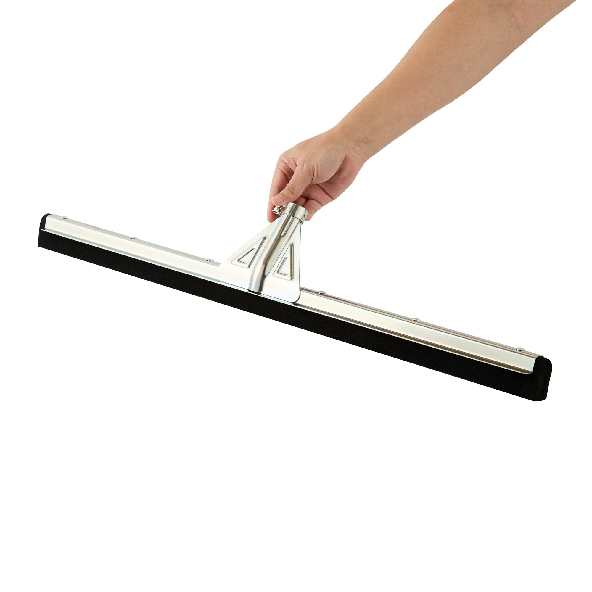 Clean Tek Professional Steel Heavy-Duty Floor Squeegee - Double Rubber - 30" - 1 count box