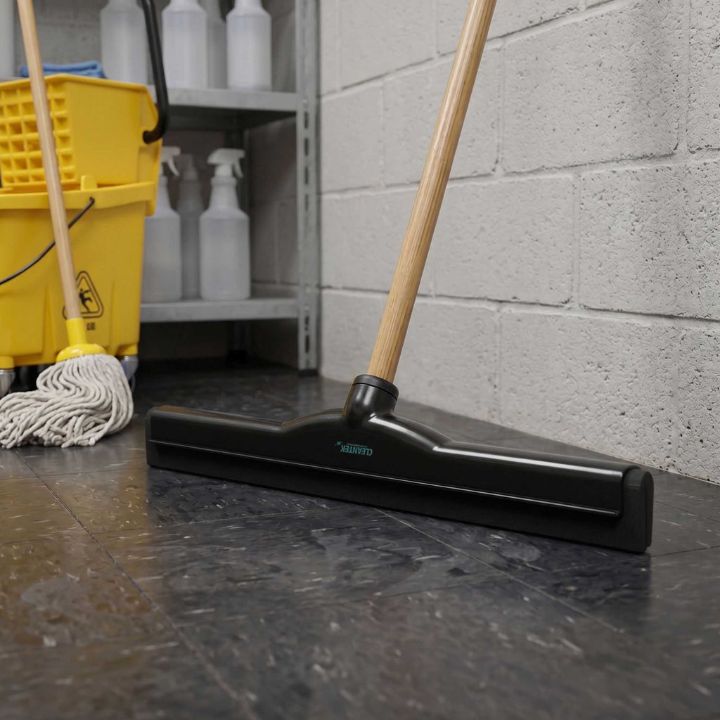Clean Tek Professional Black Plastic Floor Squeegee - 18" - 1 count box