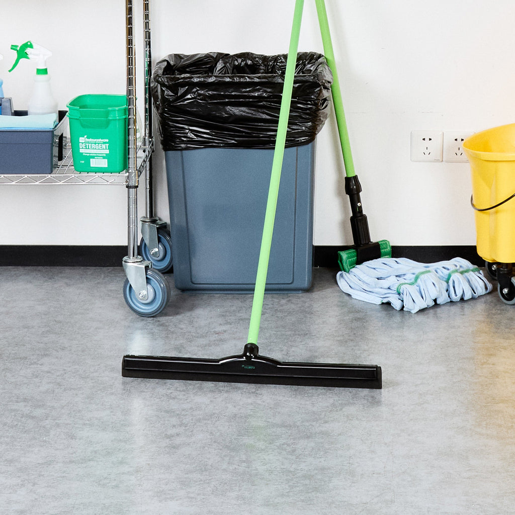 Clean Tek Professional Black Plastic Floor Squeegee - 24" - 1 count box
