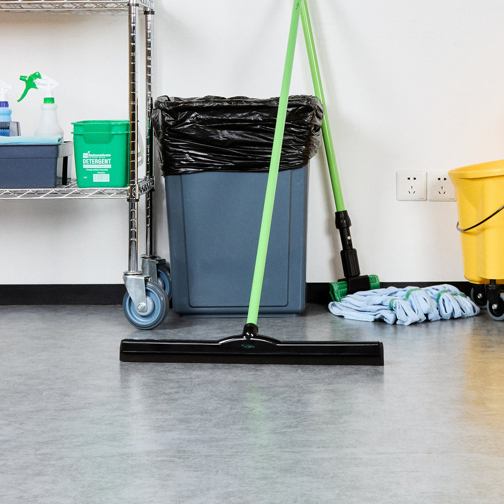 Clean Tek Professional Black Plastic Floor Squeegee - 24" - 1 count box