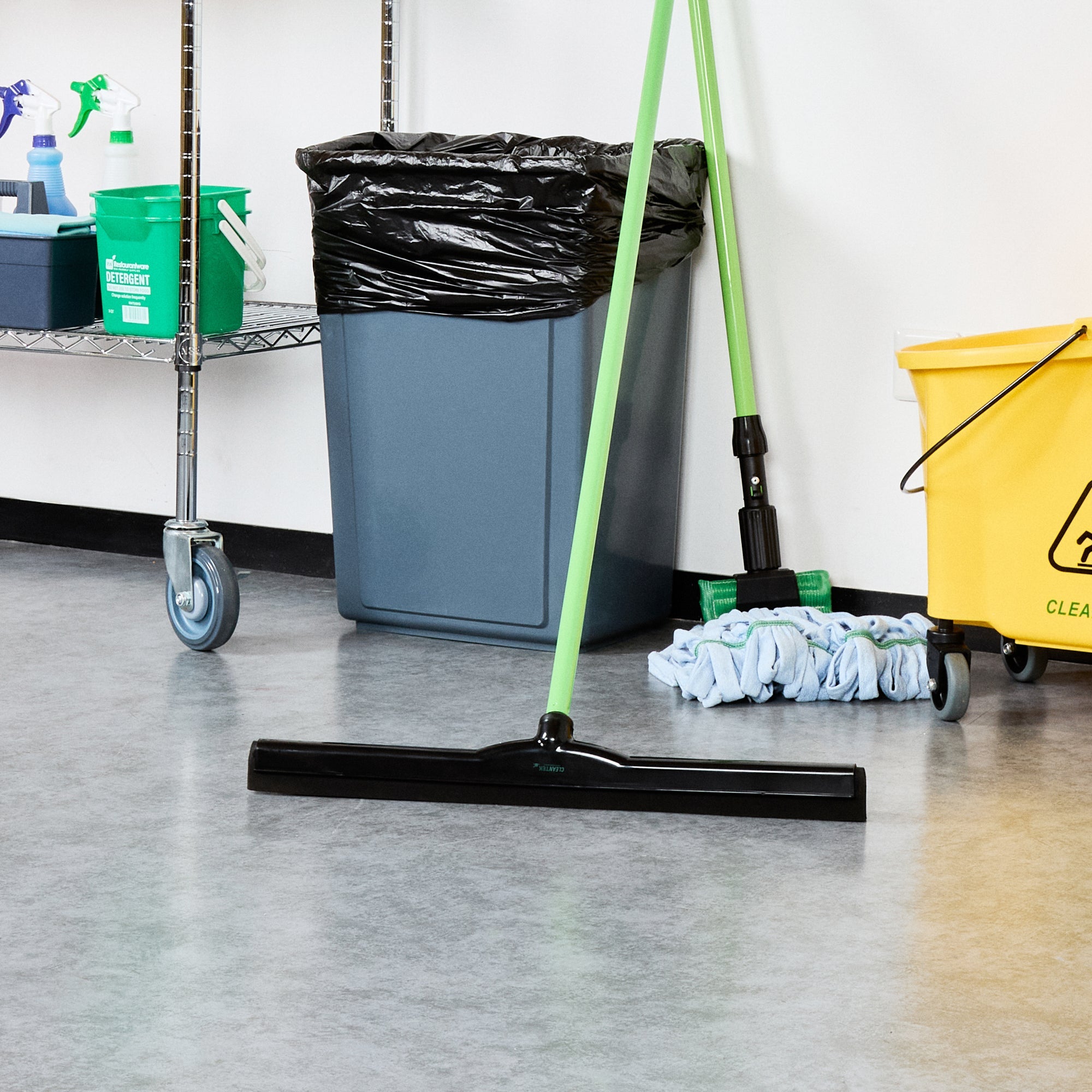Clean Tek Professional Black Plastic Floor Squeegee - 24" - 1 count box