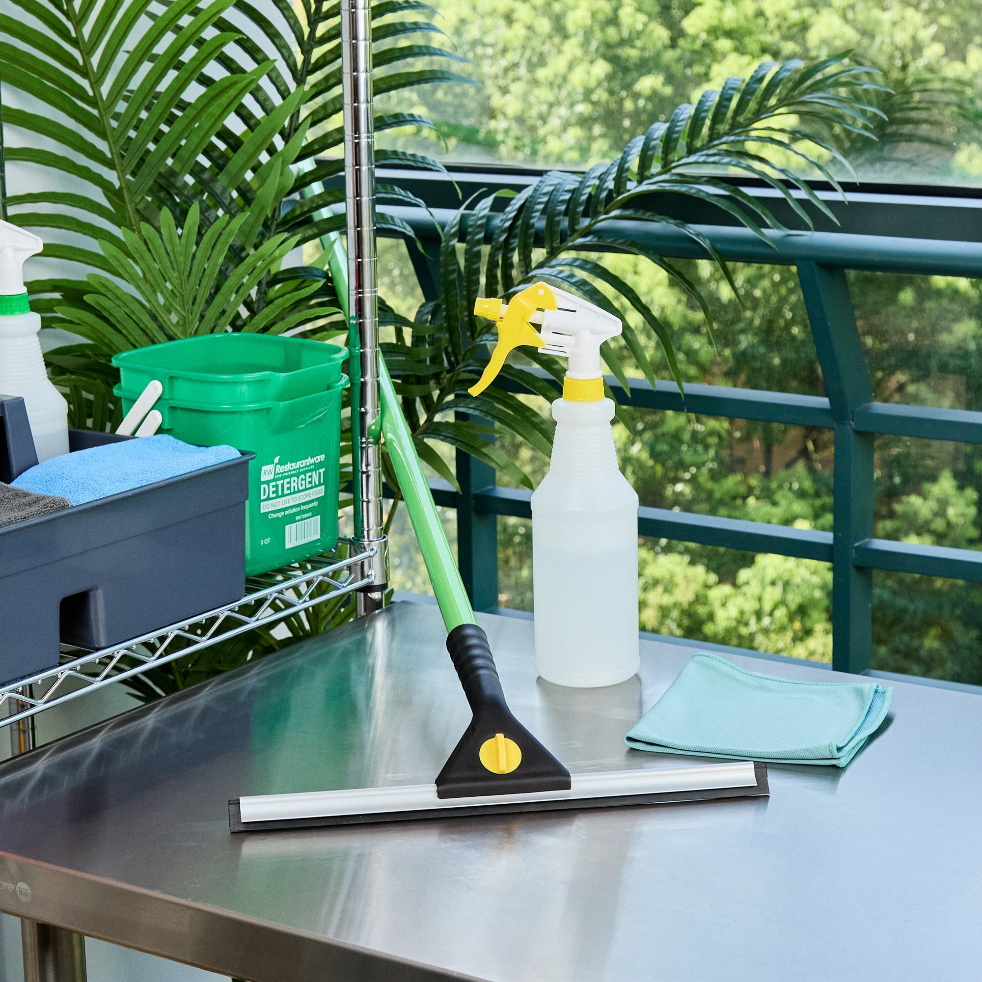 Clean Tek Professional Black Plastic Window Squeegee - 13 3/4" - 1 count box