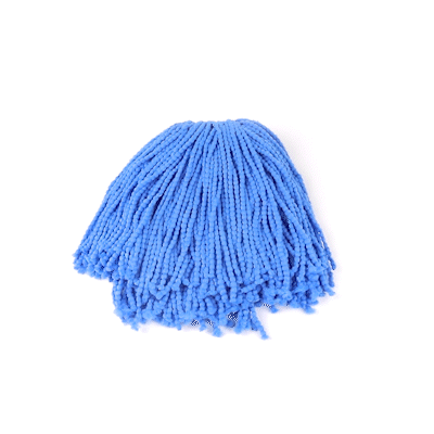 Clean Tek Professional 24 oz Blue Microfiber Wet Mop Head - with 1 1/4" Headband - 1 count box