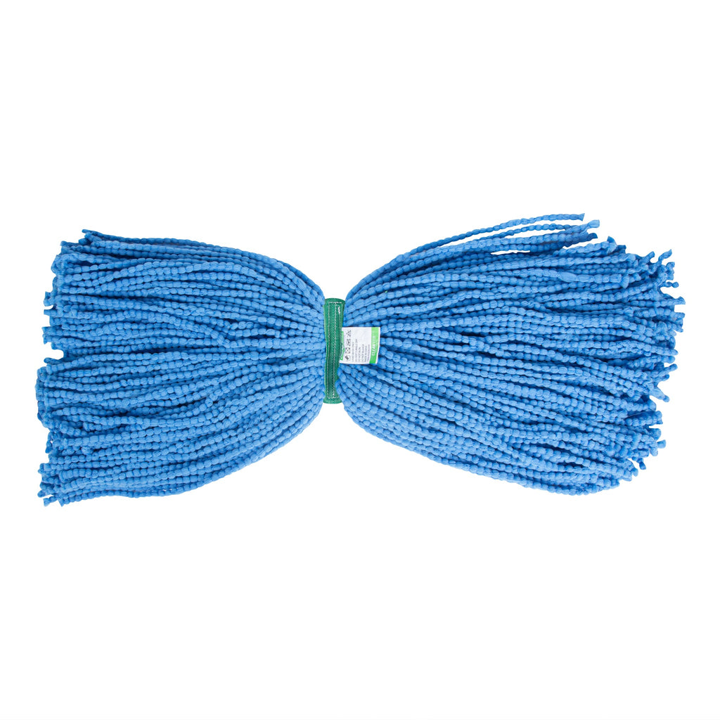 Clean Tek Professional 24 oz Blue Microfiber Wet Mop Head - with 1 1/4" Headband - 1 count box