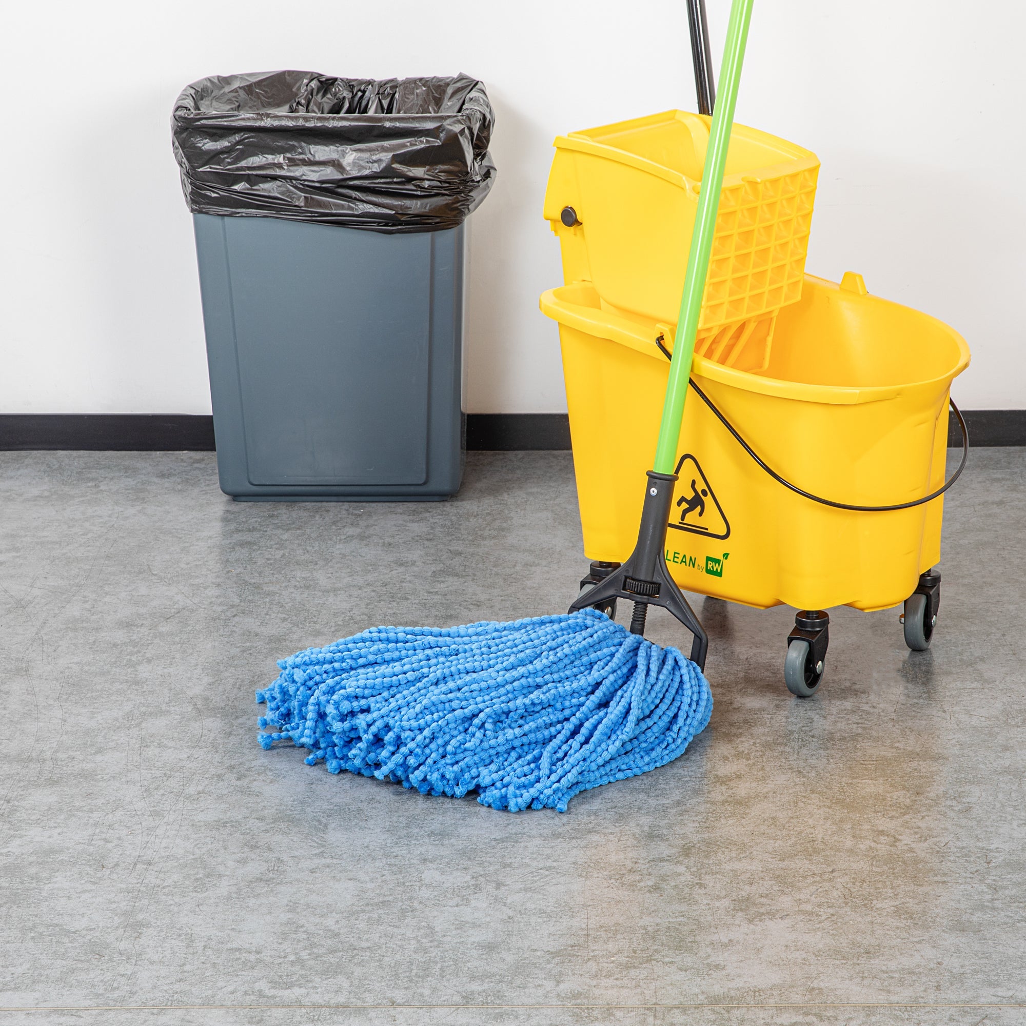 Clean Tek Professional 24 oz Blue Microfiber Wet Mop Head - with 1 1/4" Headband - 1 count box