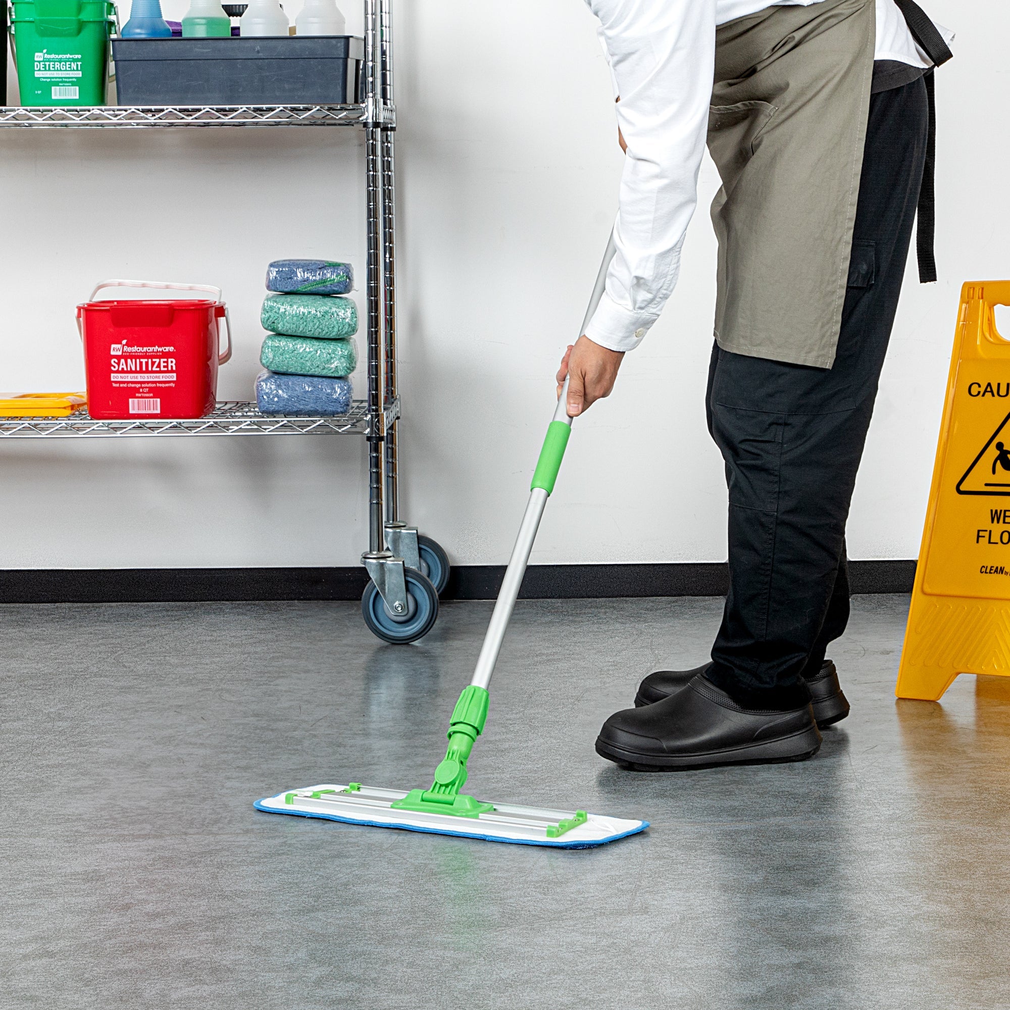 Clean Tek Professional Green Microfiber Mop - with Wet Mop Pad - 19 3/4" - 1 count box