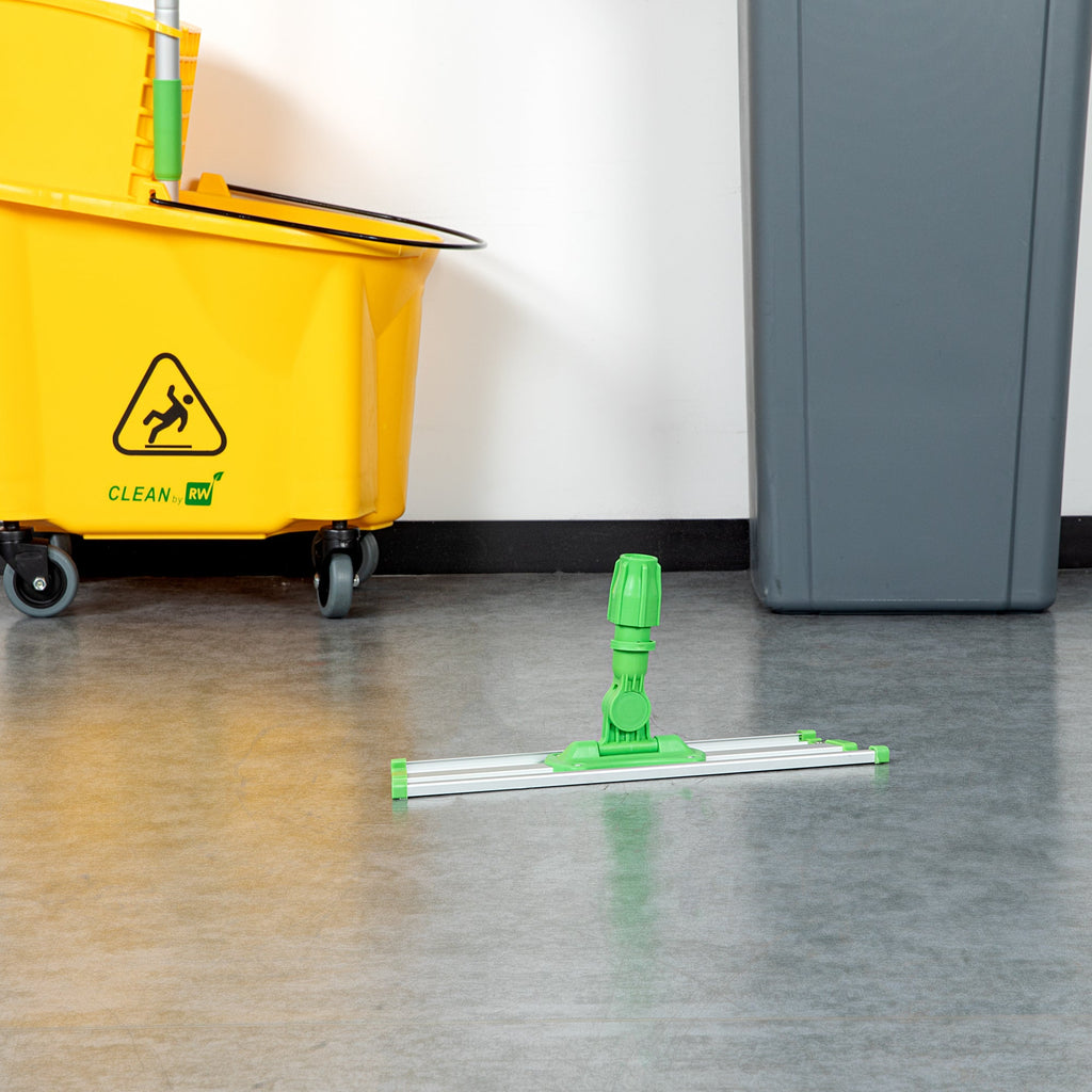 Clean Tek Professional Green Hook & Loop Microfiber Wet / Dry Mop Frame - 16" - 1 count box