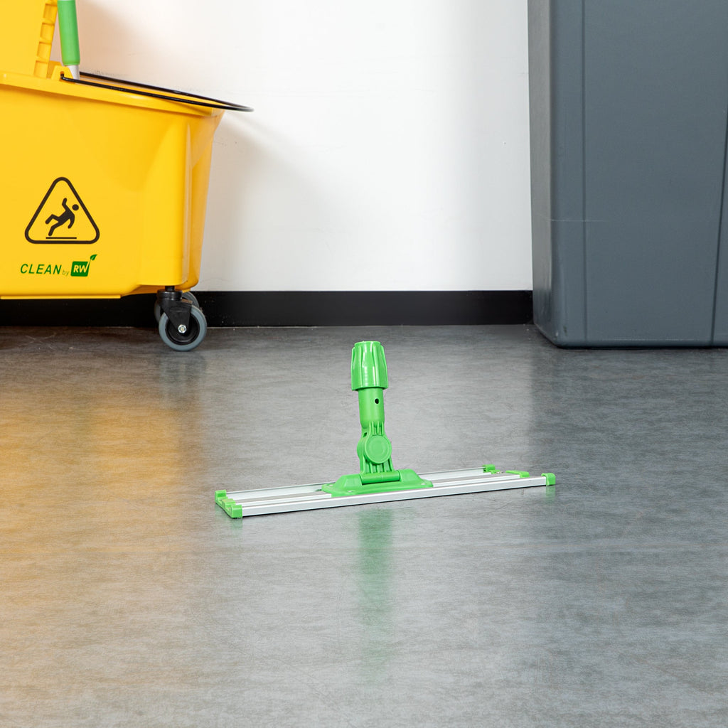 Clean Tek Professional Green Hook & Loop Microfiber Wet / Dry Mop Frame - 16" - 1 count box