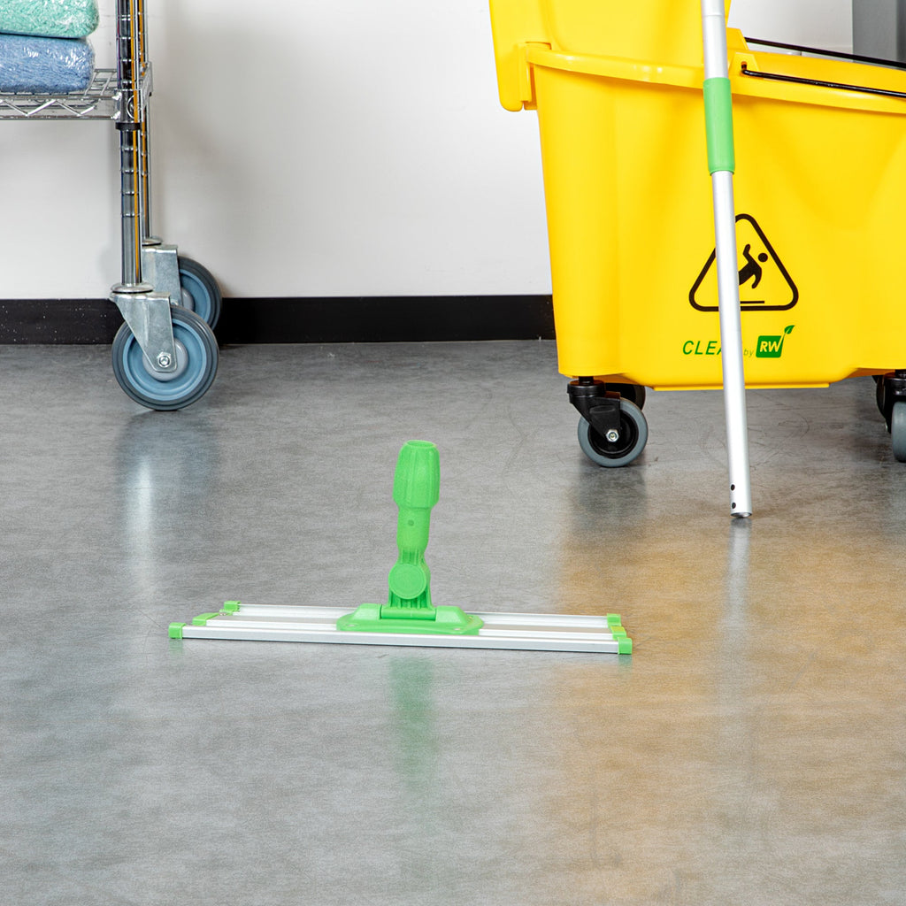 Clean Tek Professional Green Hook & Loop Microfiber Wet / Dry Mop Frame - 16" - 1 count box