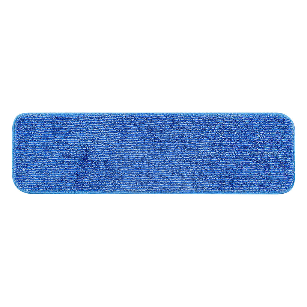 Clean Tek Professional Blue Microfiber Hook and Loop Wet / Dry Mop Pad - 19 3/4" x 5 3/4" - 1 count box