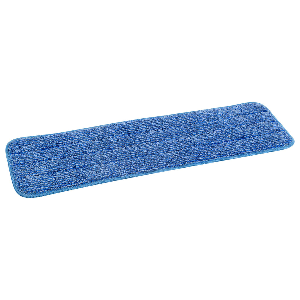 Clean Tek Professional Blue Microfiber Hook and Loop Wet / Dry Mop Pad - 19 3/4" x 5 3/4" - 1 count box