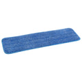 Clean Tek Professional Blue Microfiber Hook and Loop Wet / Dry Mop Pad - 19 3/4" x 5 3/4" - 1 count box