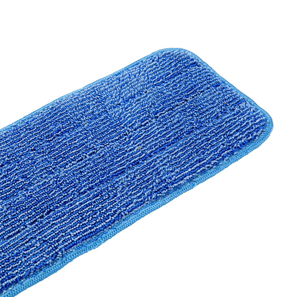 Clean Tek Professional Blue Microfiber Hook and Loop Wet / Dry Mop Pad - 19 3/4" x 5 3/4" - 1 count box