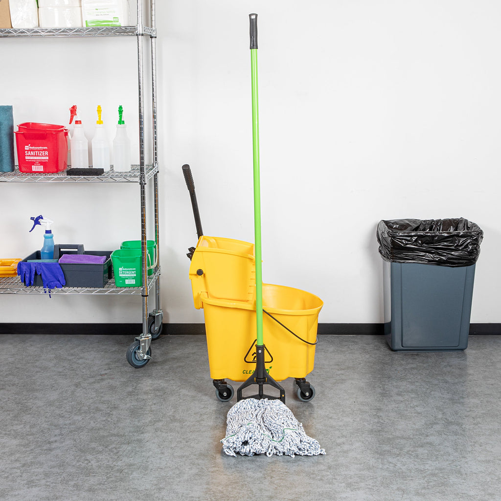Clean Tek Professional Green Metal Quick Release Mop Handle - 60" - 1 count box