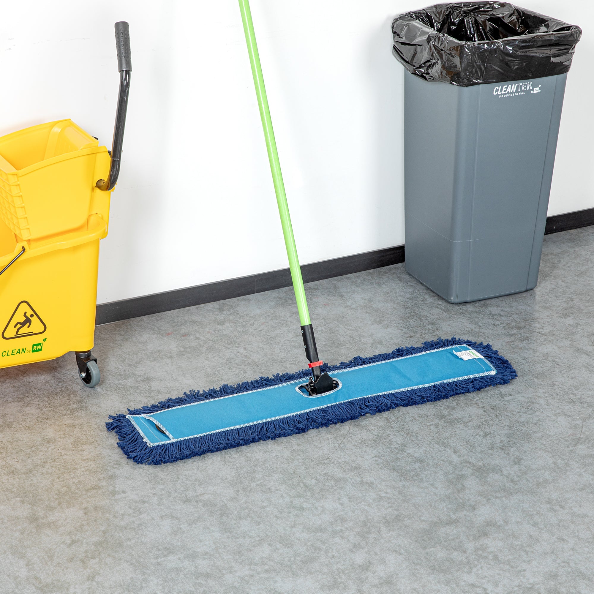 Clean Tek Professional Blue Cotton-Poly Dust Mop Head - 35 3/4" x 5" - 1 count box