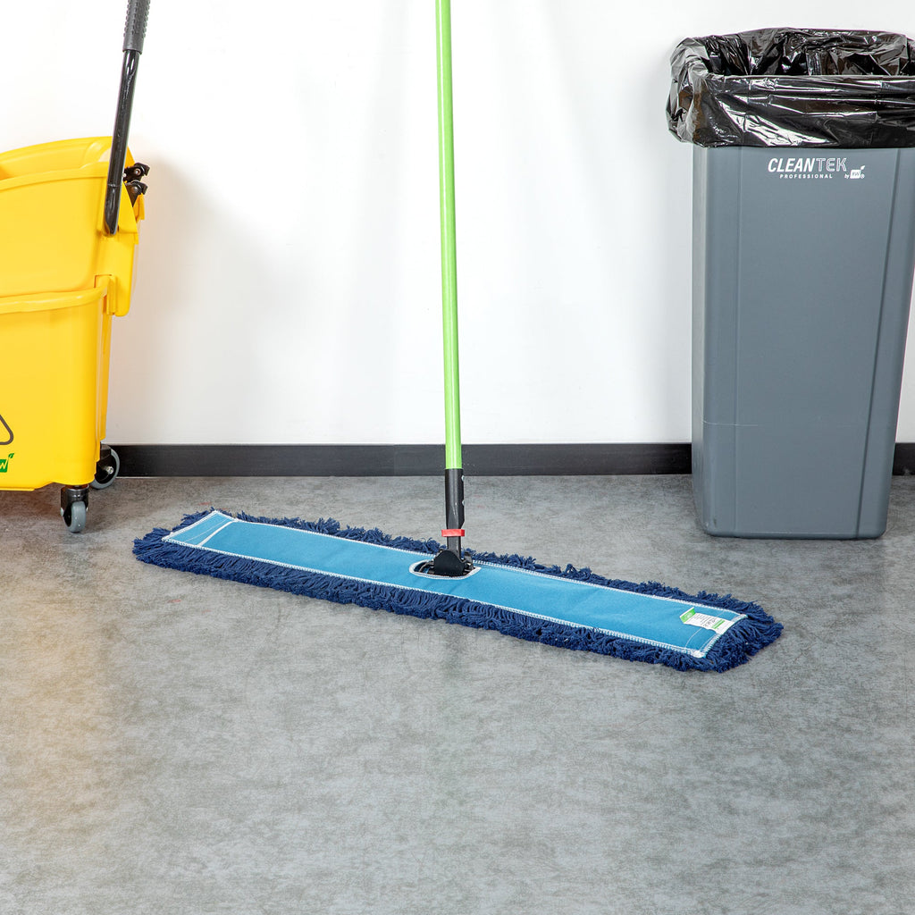 Clean Tek Professional Blue Cotton-Poly Dust Mop Head - 35 3/4" x 5" - 1 count box