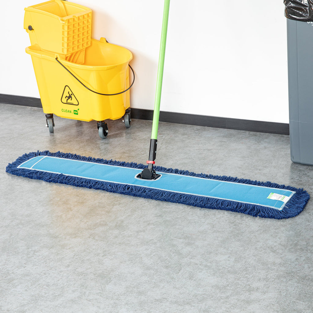 Clean Tek Professional Blue Cotton-Poly Dust Mop Head - 48" x 5" - 1 count box
