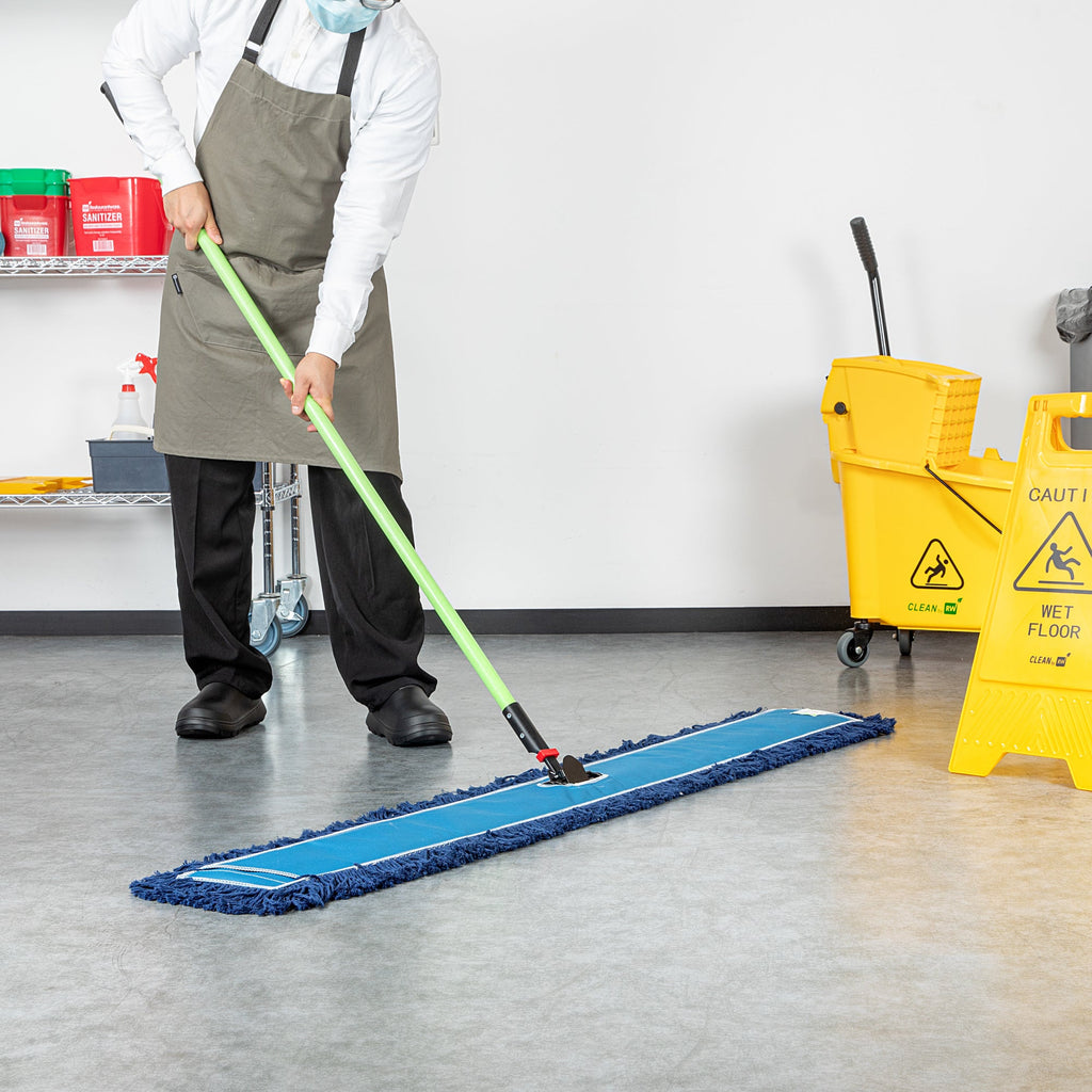 Clean Tek Professional Blue Cotton-Poly Dust Mop Head - 48" x 5" - 1 count box