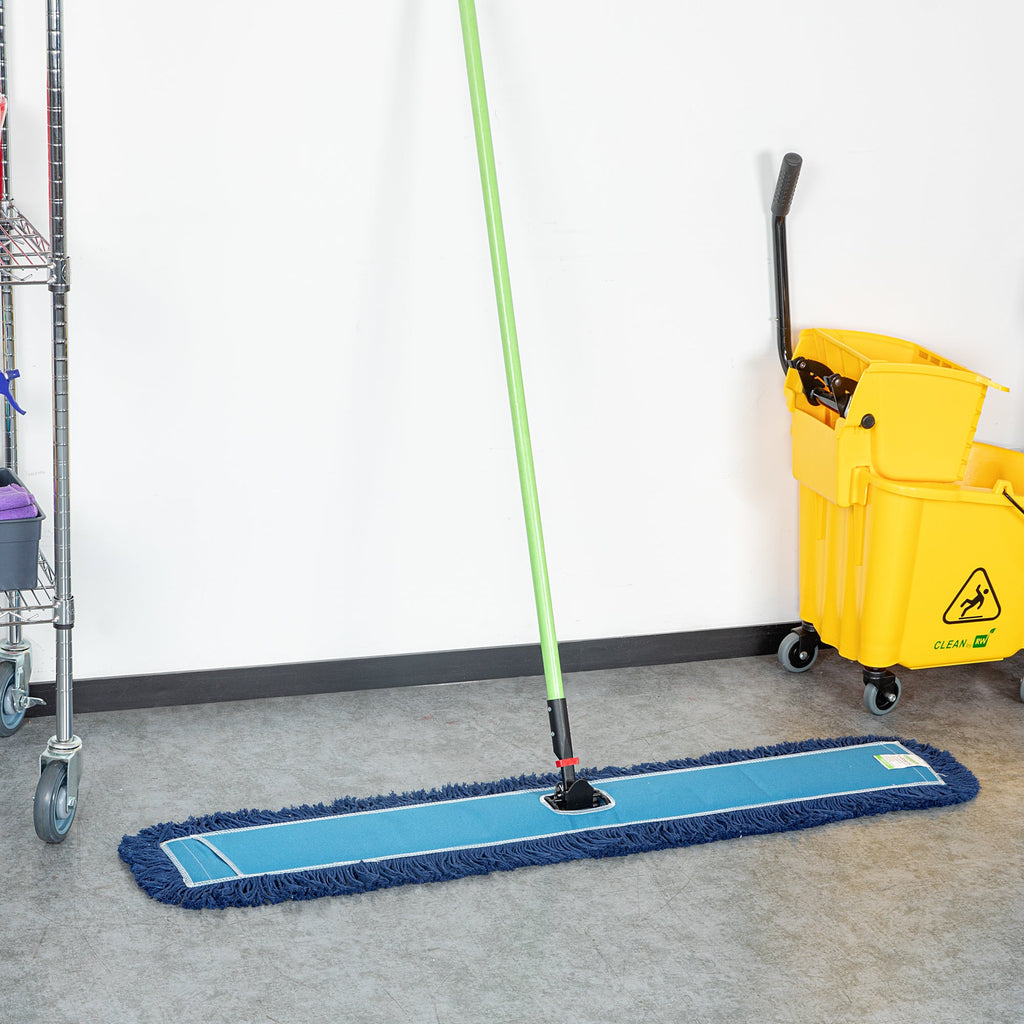 Clean Tek Professional Blue Cotton-Poly Dust Mop Head - 48" x 5" - 1 count box