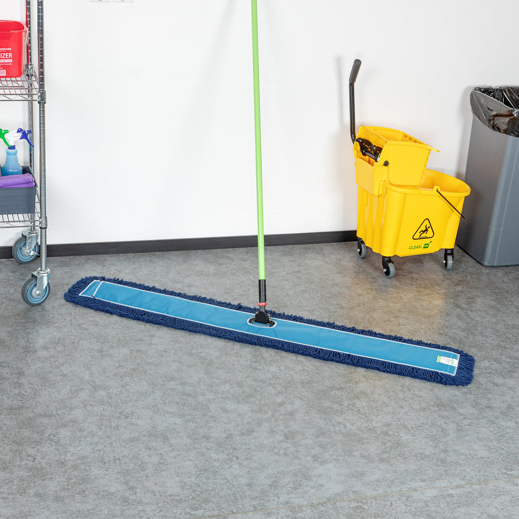 Clean Tek Professional Blue Cotton-Poly Dust Mop Head - 59 3/4" x 5" - 1 count box