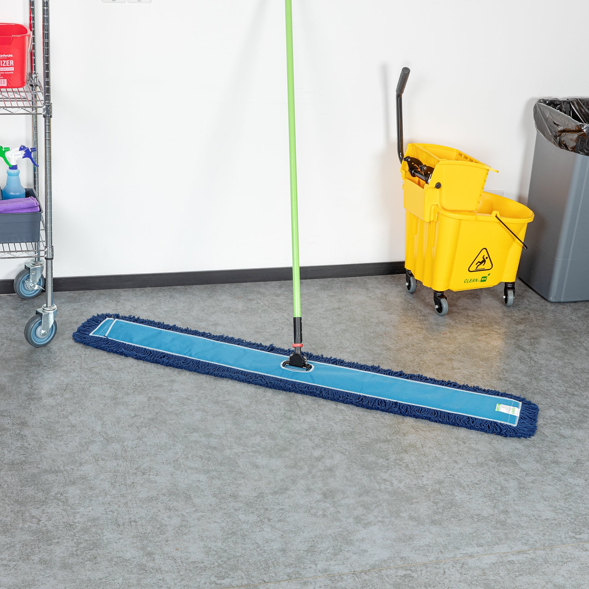 Clean Tek Professional Blue Cotton-Poly Dust Mop Head - 59 3/4" x 5" - 1 count box