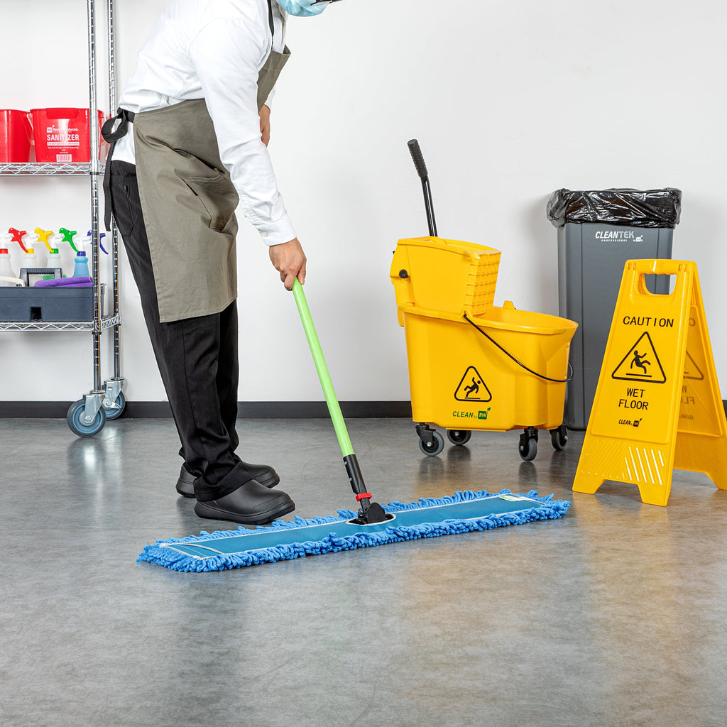 Clean Tek Professional Blue Microfiber Dust / Dry Mop Head - Looped - 36" - 1 count box