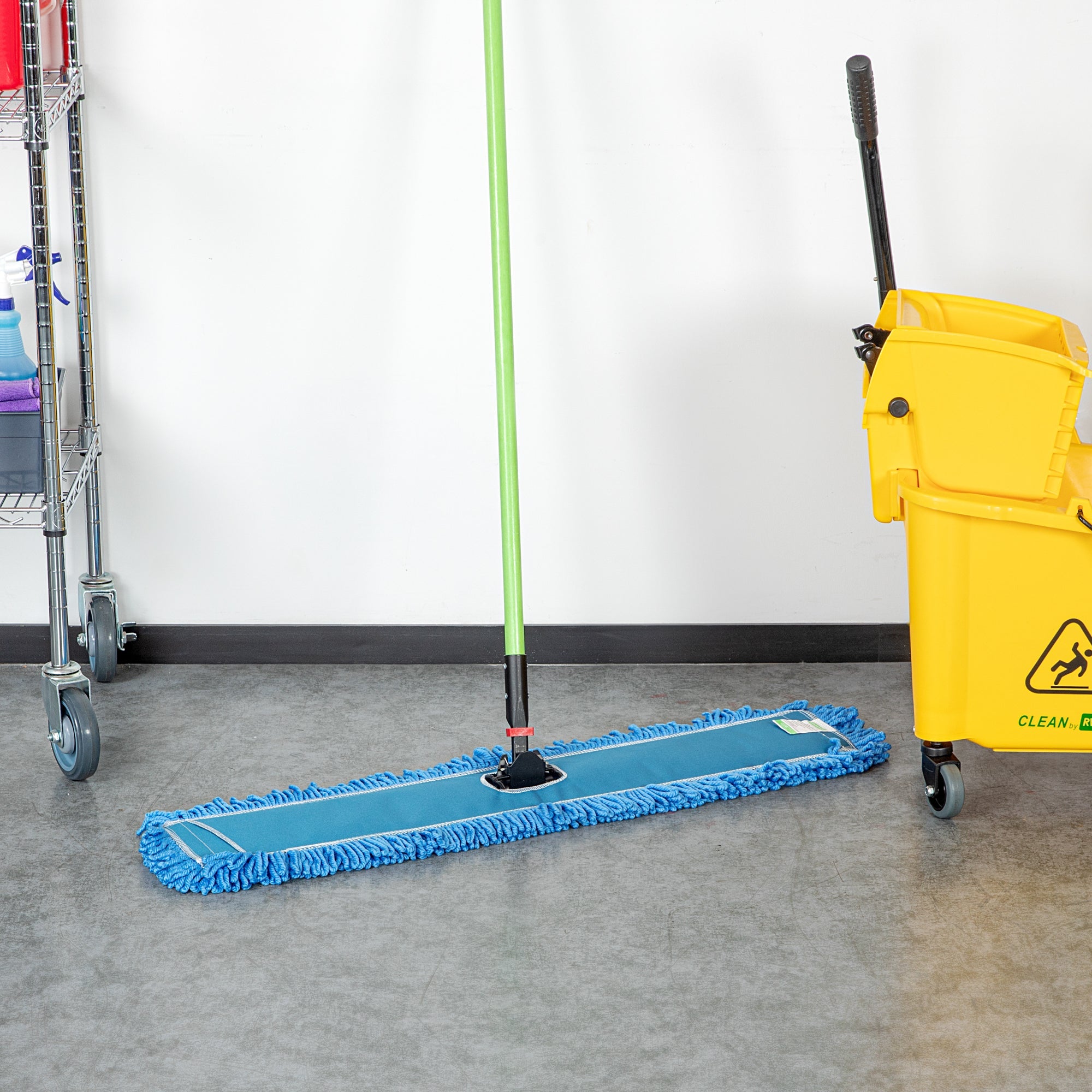 Clean Tek Professional Blue Microfiber Dust / Dry Mop Head - Looped - 36" - 1 count box