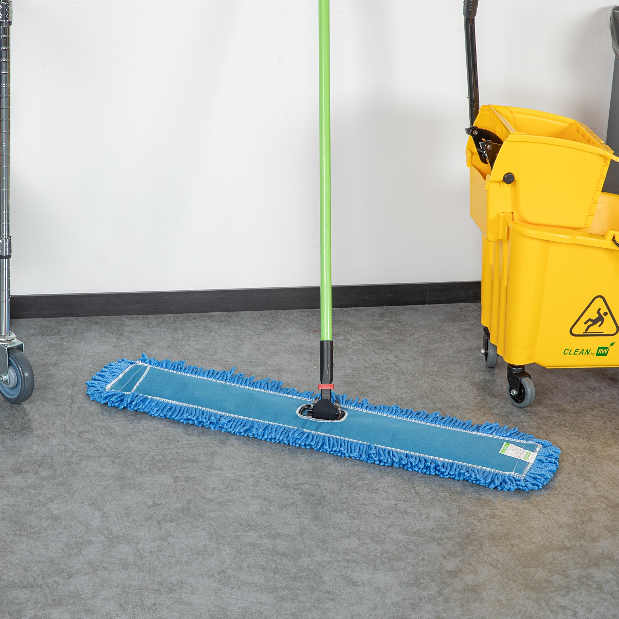 Clean Tek Professional Blue Microfiber Dust / Dry Mop Head - Looped - 36" - 1 count box
