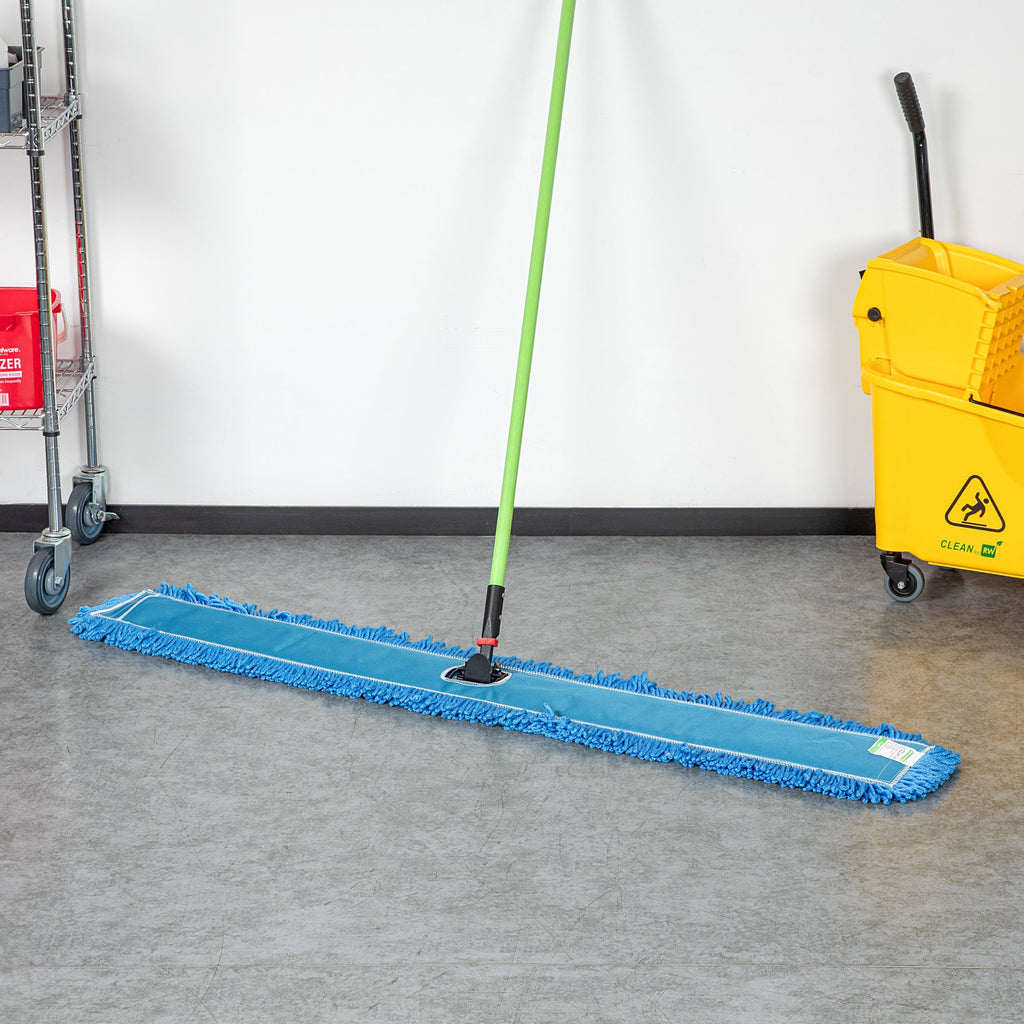 Clean Tek Professional Blue Microfiber Dust / Dry Mop Head - Looped - 60" - 1 count box