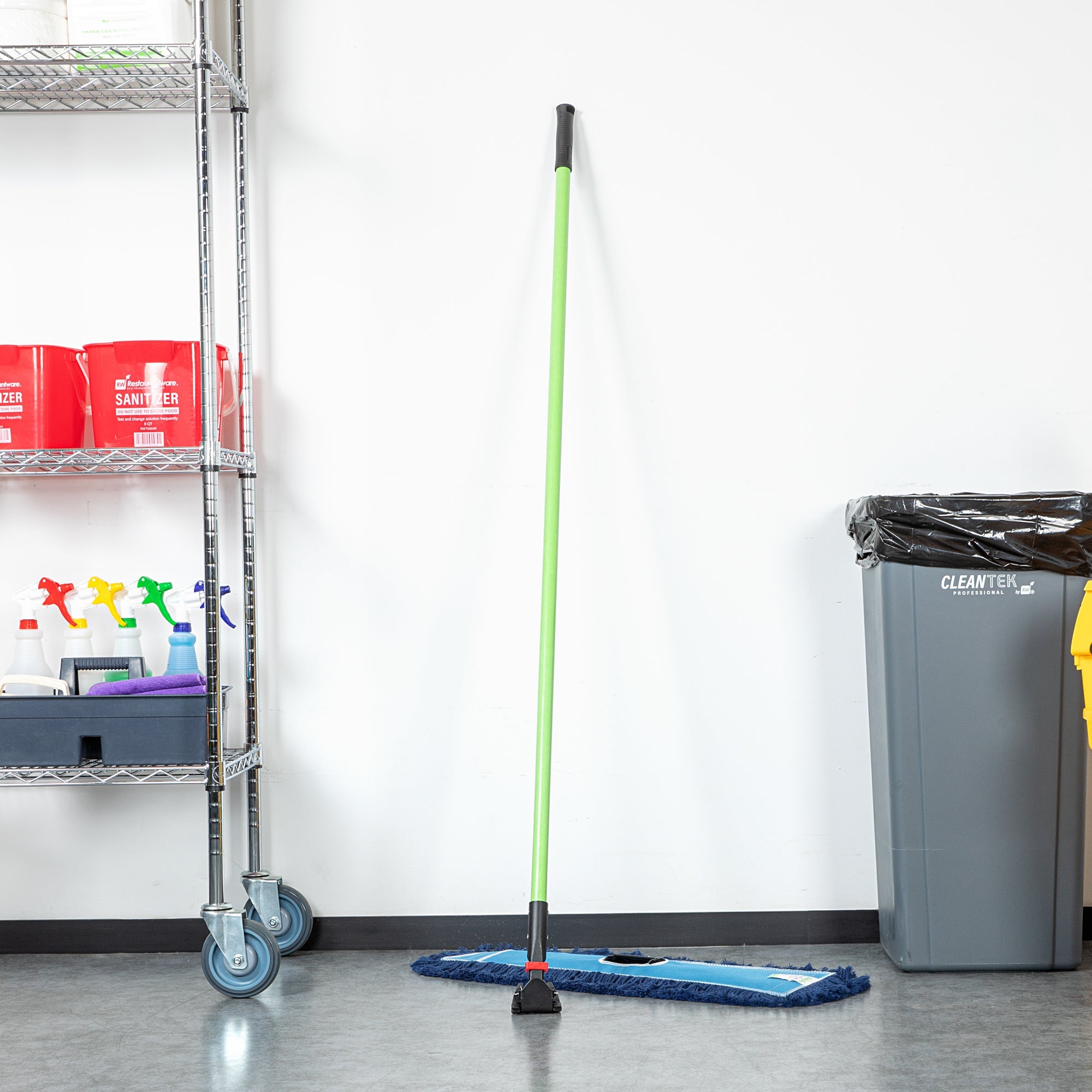 Clean Tek Professional Green Fiberglass Dust Mop Handle - 64" - 1 count box
