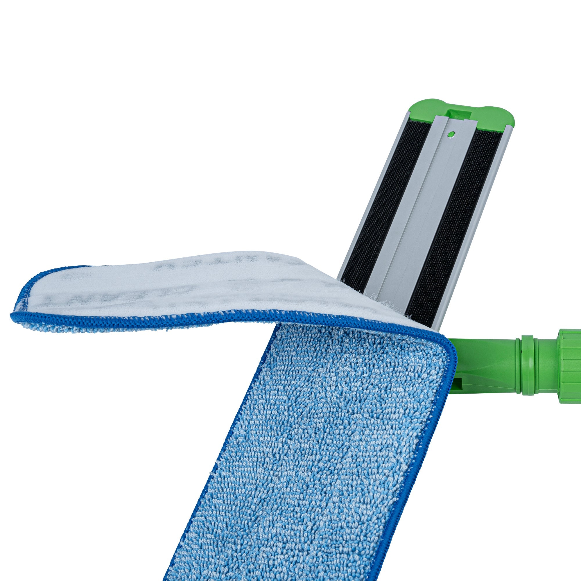 Clean Tek Professional Blue Microfiber Hook and Loop Wet / Dry Mop Pad - 17 1/2" - 1 count box