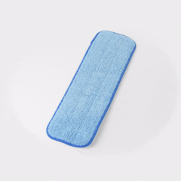 Clean Tek Professional Blue Microfiber Hook and Loop Wet / Dry Mop Pad - 17 1/2" - 1 count box