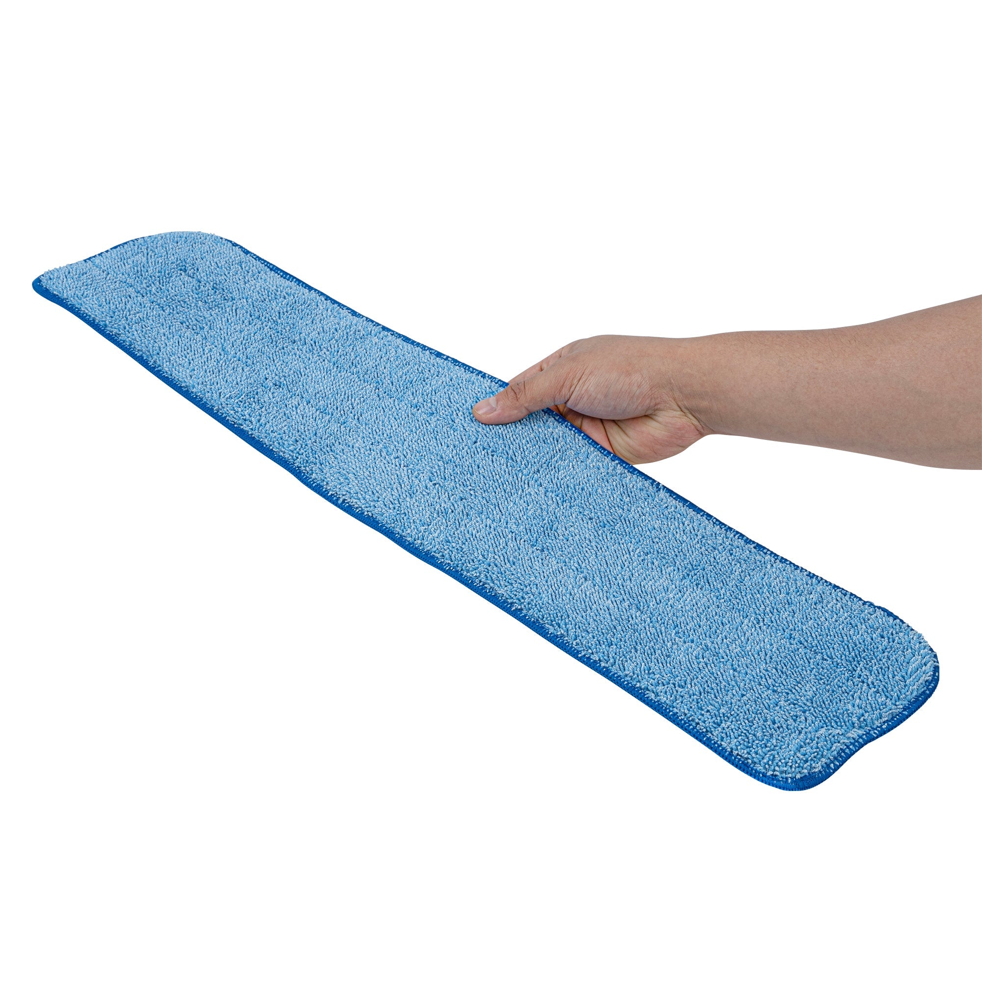 Clean Tek Professional Blue Microfiber Hook and Loop Wet / Dry Mop Pad - 25 1/2" - 1 count box