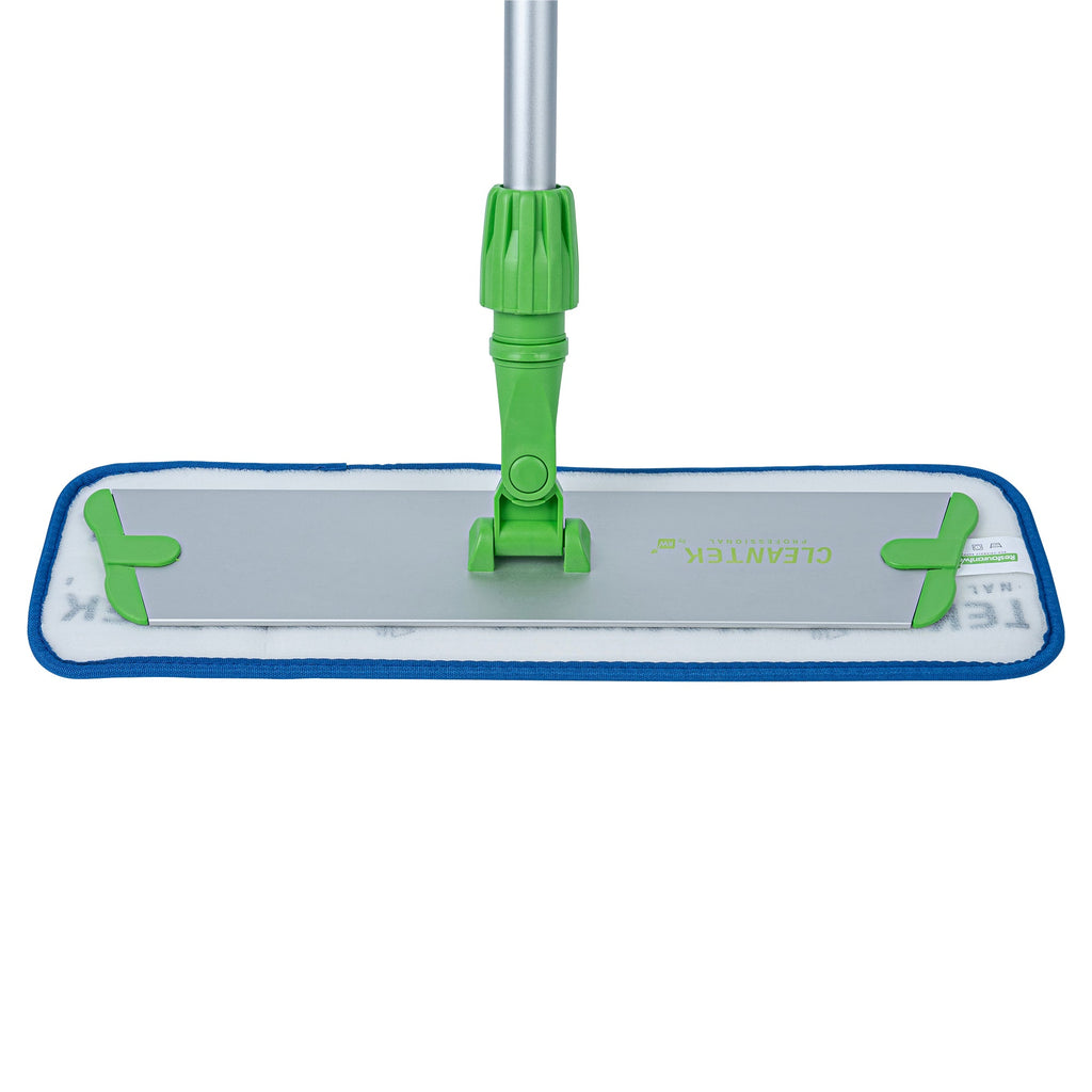 Clean Tek Professional Blue Microfiber Hook and Loop Wet / Dry Mop Pad - Zig Zag - 17 1/2" - 1 count box