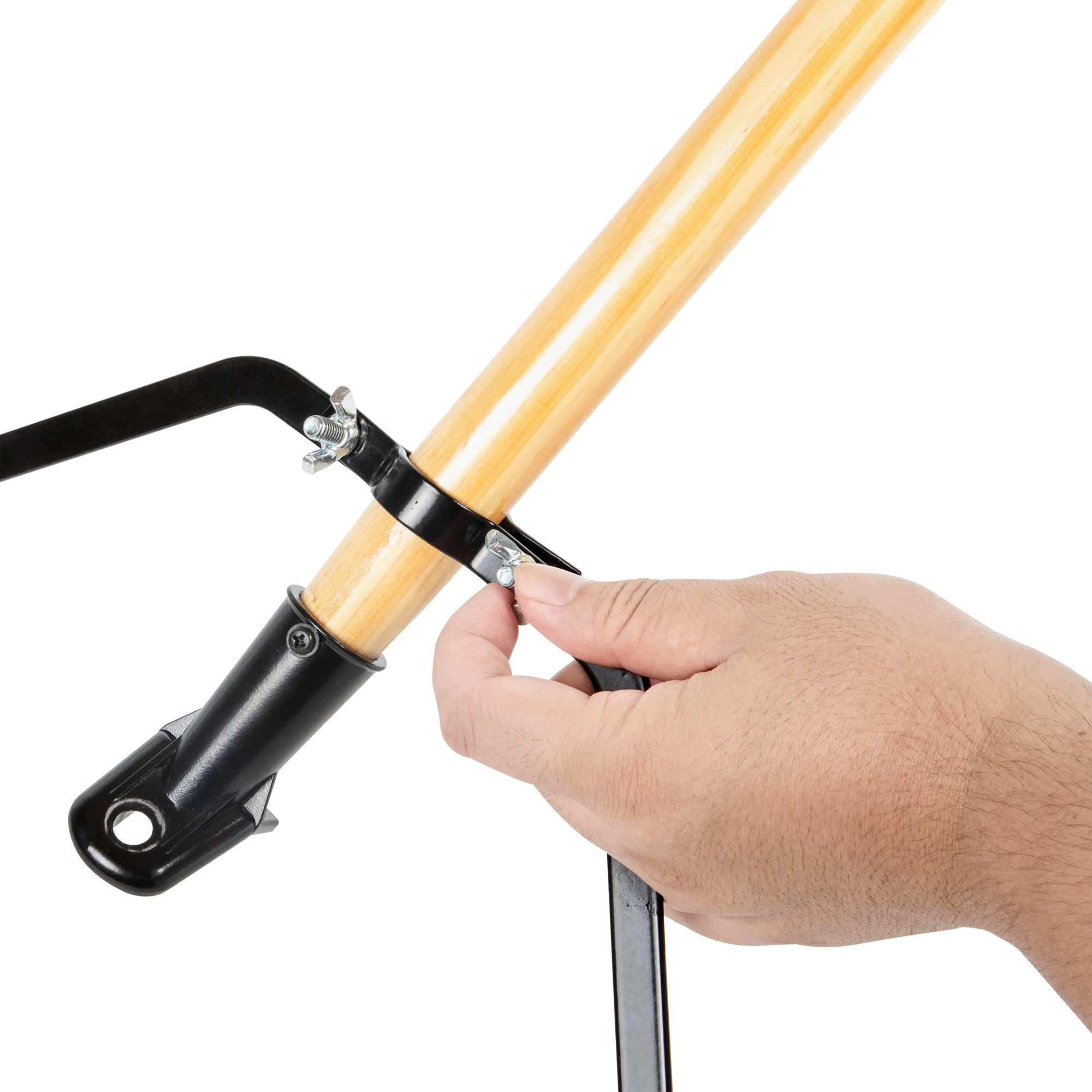 Clean Tek Professional 30" Contractor / Push Broom - with Medium Flagged Bristles, 60" Wood Handle - 1 count box