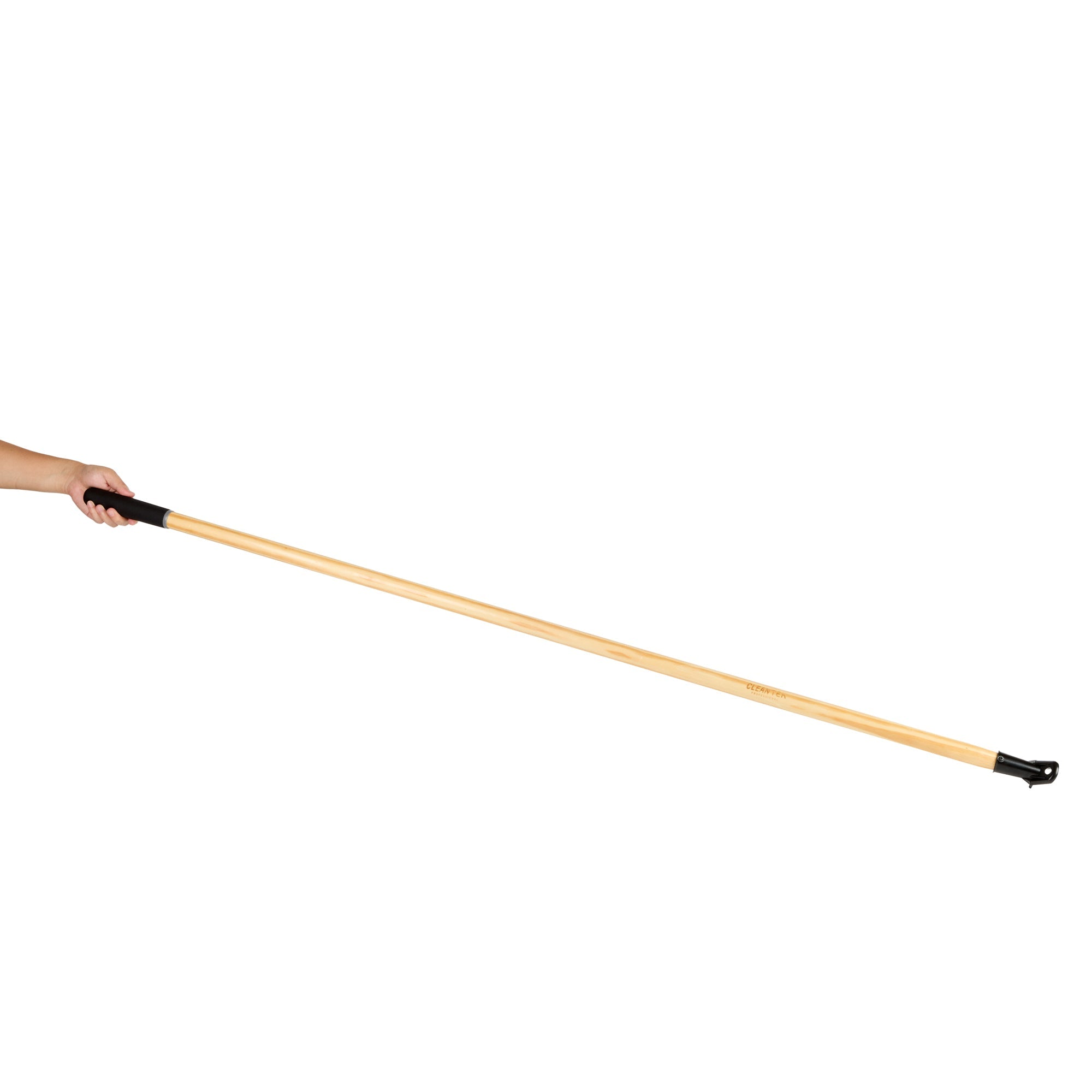 Clean Tek Professional Wood Bolt Tip Push Broom Handle - 60" - 1 count box