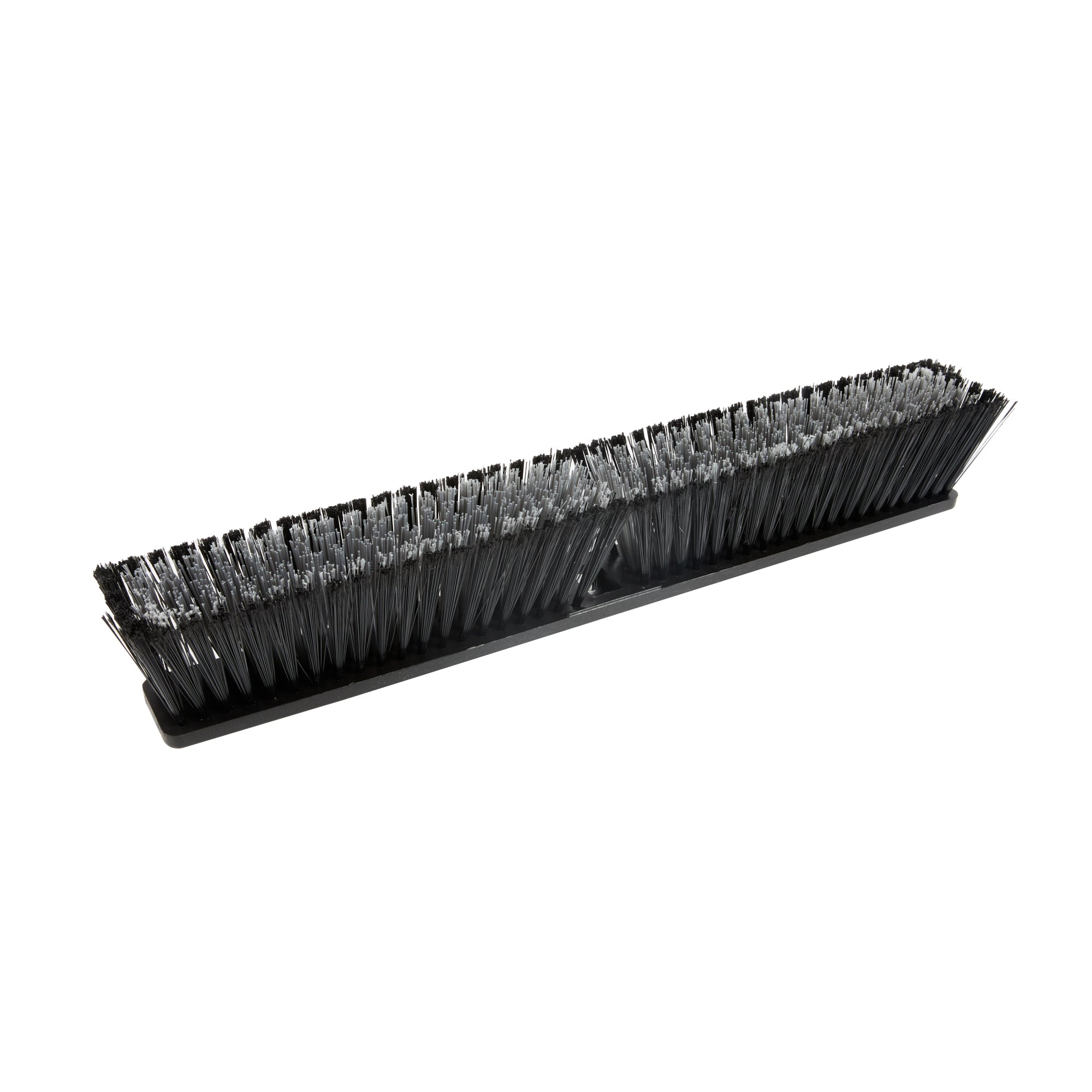 Clean Tek Professional 23 1/2" Black Plastic Push Broom Head - with Medium Flagged Bristles - 1 count box