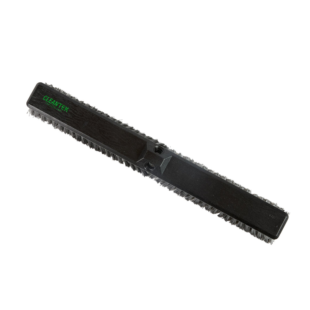 Clean Tek Professional 23 1/2" Black Plastic Push Broom Head - with Medium Flagged Bristles - 1 count box