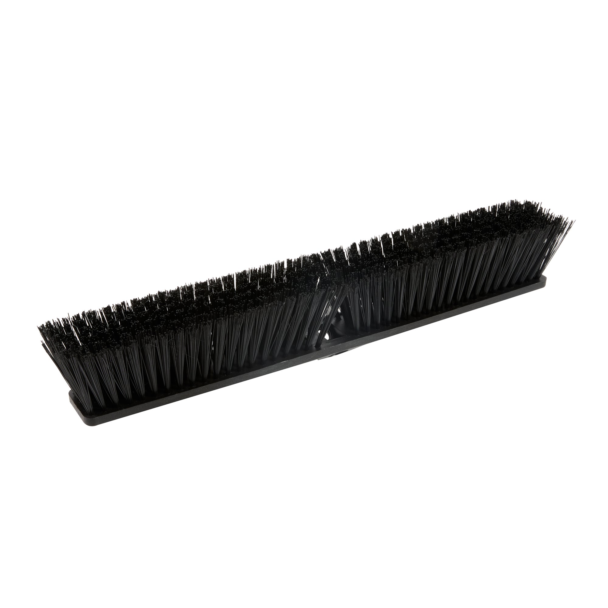 Clean Tek Professional 23 1/2" Black Plastic Push Broom Head - with Heavy Unflagged Bristles - 1 count box