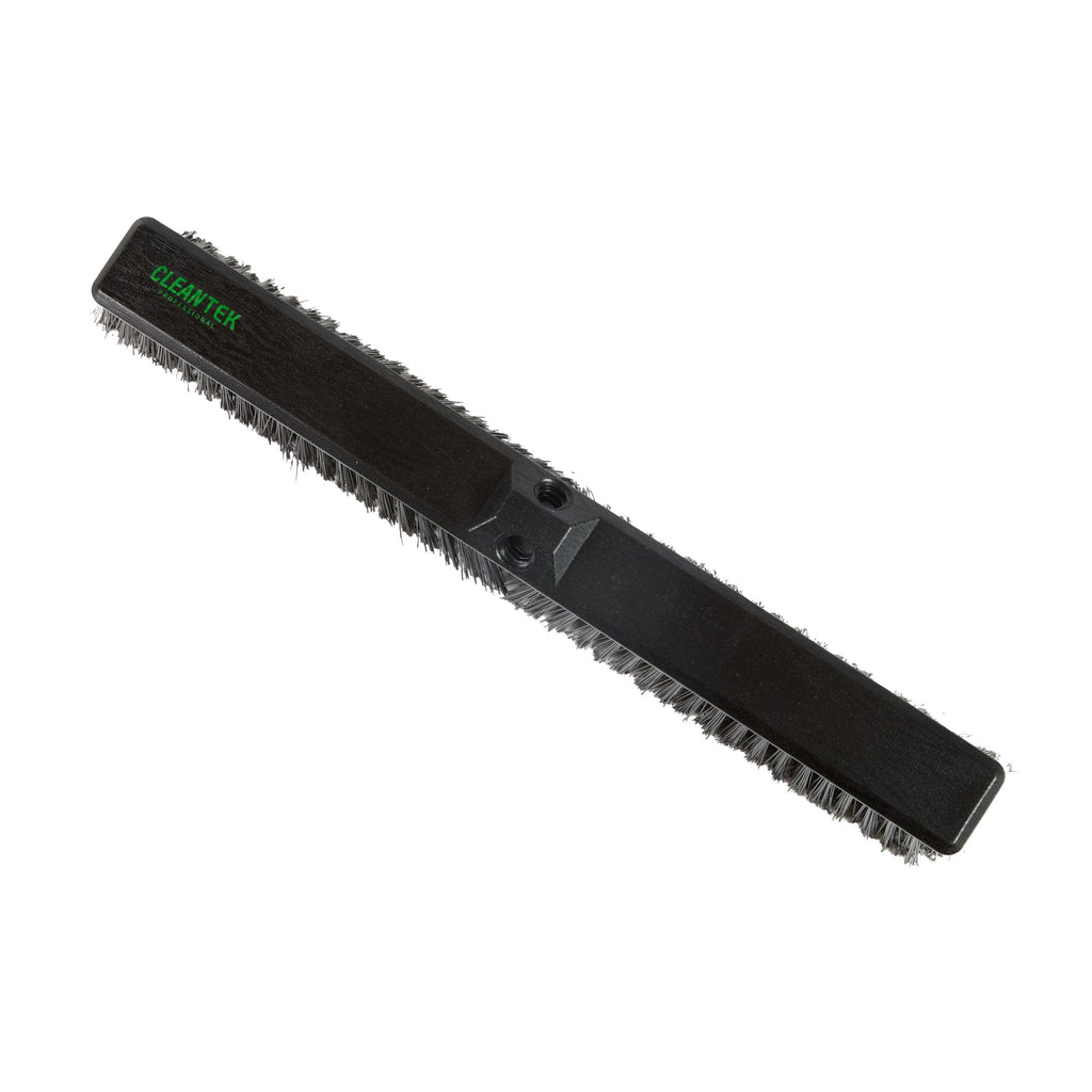Clean Tek Professional 23 1/2" Black Plastic Push Broom Head - with Heavy Unflagged Bristles - 1 count box