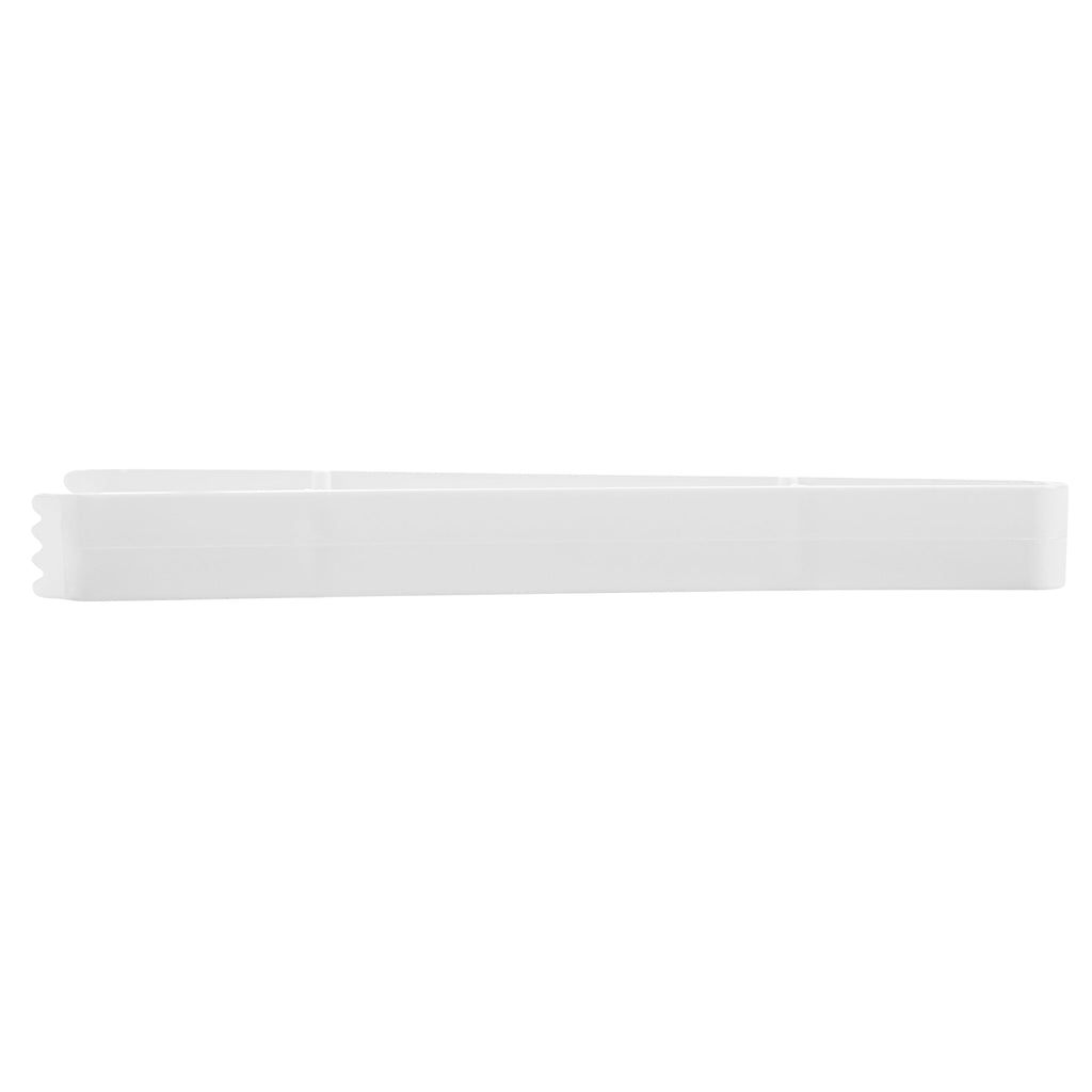Cater Tek White Plastic Tongs - Serrated, Heavy Duty - 9" - 100 count box