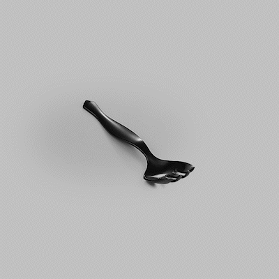 Cater Tek Black Plastic Serving Fork - 8 1/2" - 100 count box
