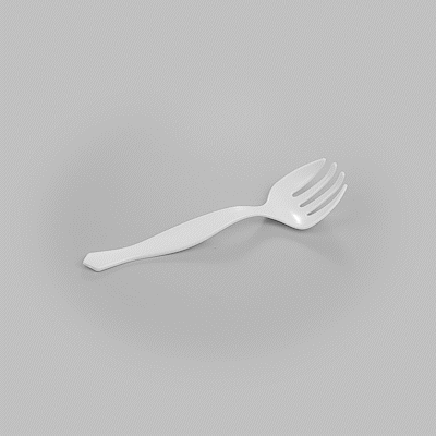 Cater Tek White Plastic Serving Fork - 8 1/2" - 100 count box