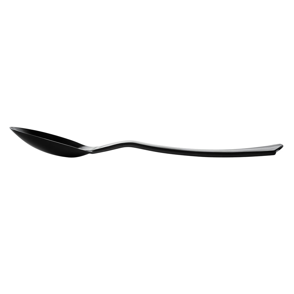 Cater Tek Black Plastic Serving Spoon - 9 3/4" - 100 count box