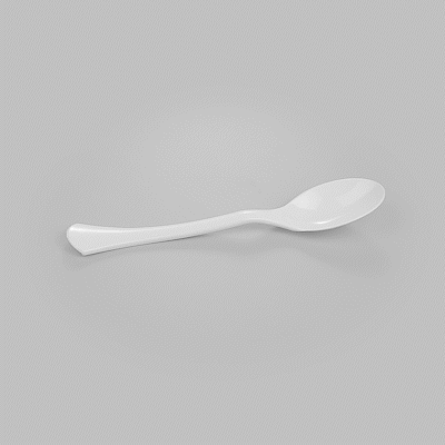 Cater Tek White Plastic Serving Spoon - 9 3/4" - 100 count box