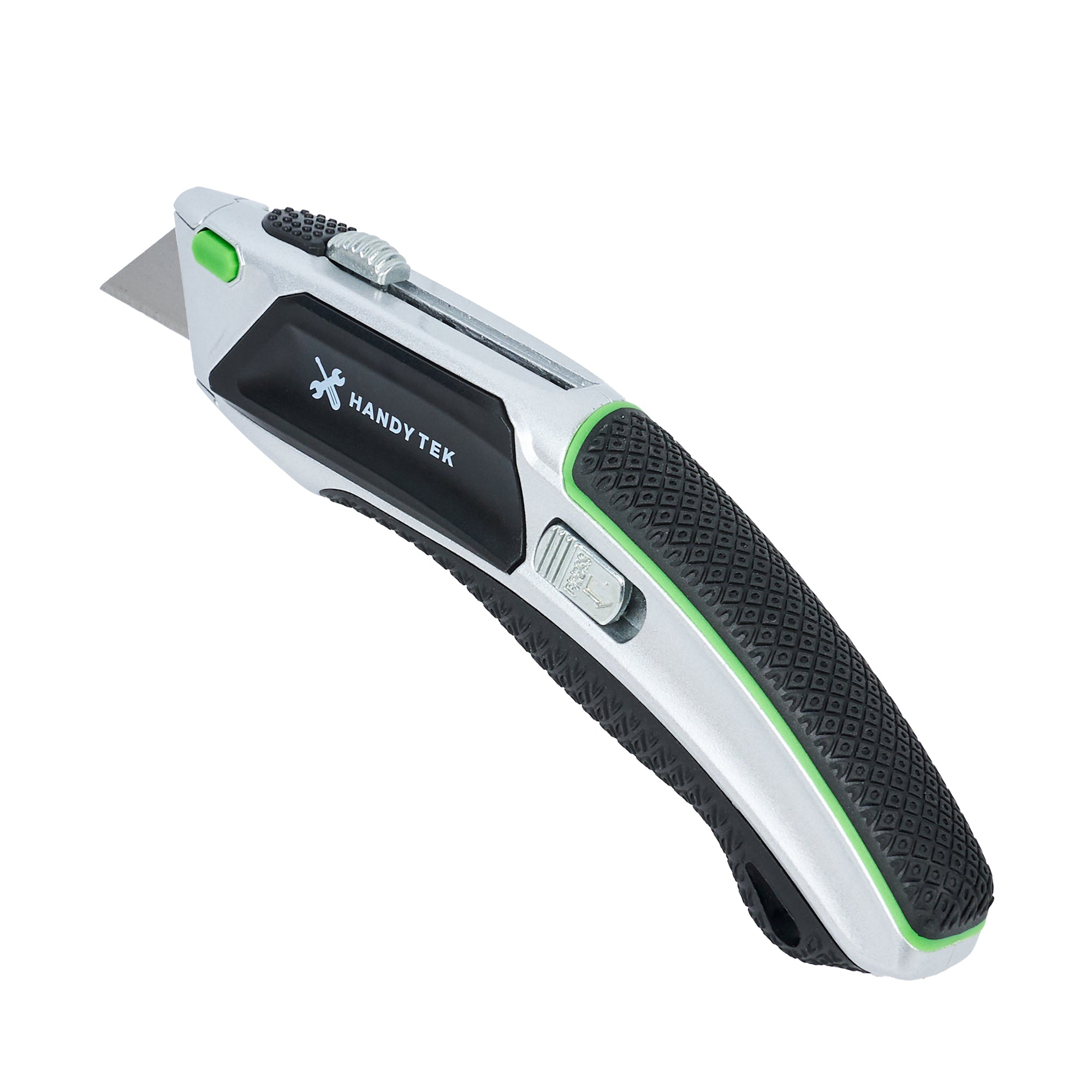 Handy Tek Silver Auto-Loading Utility Knife - Quick Change, Heavy Duty - 7" - 6 count box