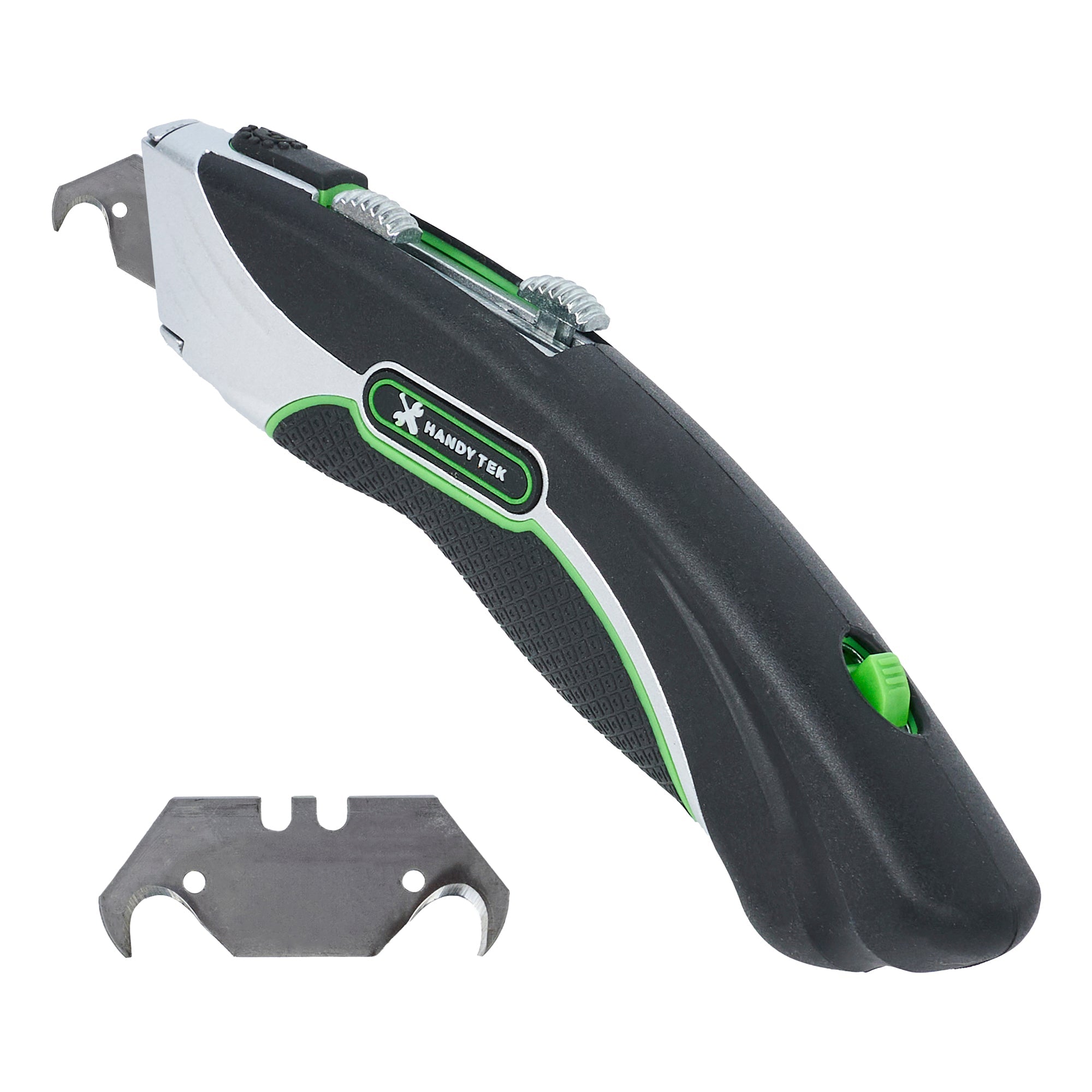 Handy Tek Black Dual Blade Utility Knife - Quick Change, Heavy Duty - 7" - 1 count box