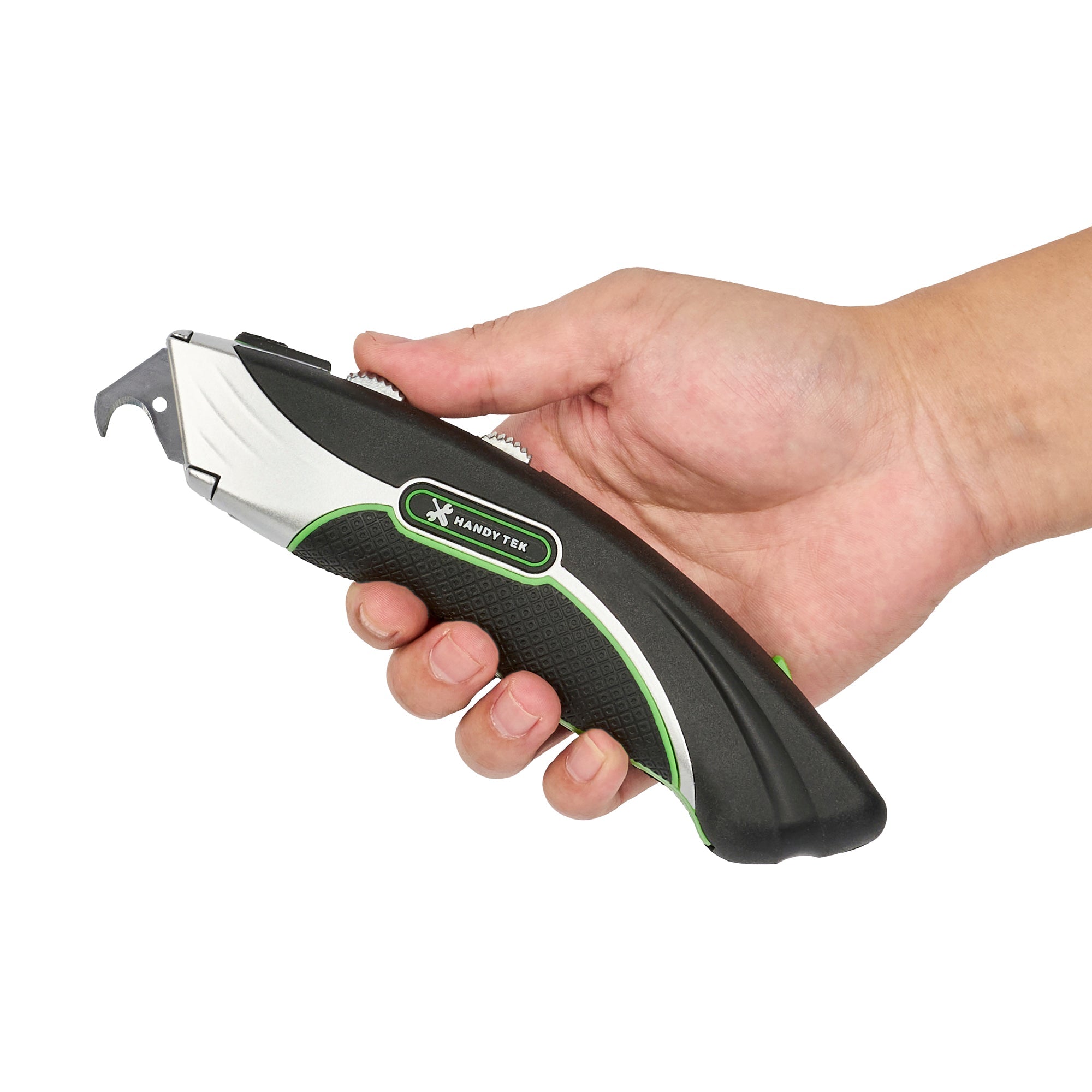 Handy Tek Black Dual Blade Utility Knife - Quick Change, Heavy Duty - 7" - 6 count box