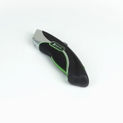 Handy Tek Black Dual Blade Utility Knife - Quick Change, Heavy Duty - 7" - 6 count box