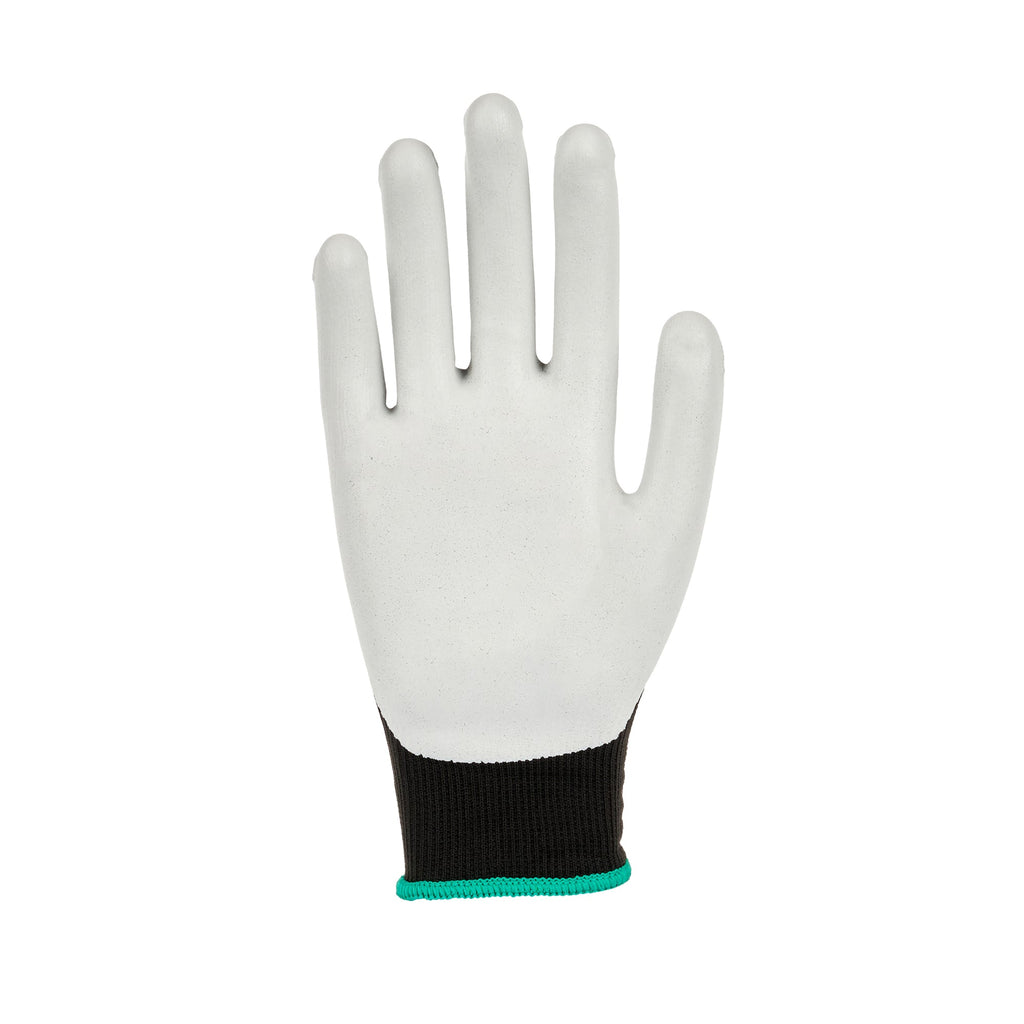 Life Protector Black Nylon Medium Work Gloves - with Foam Nitrile Palm Coating - Pair - 10 count box